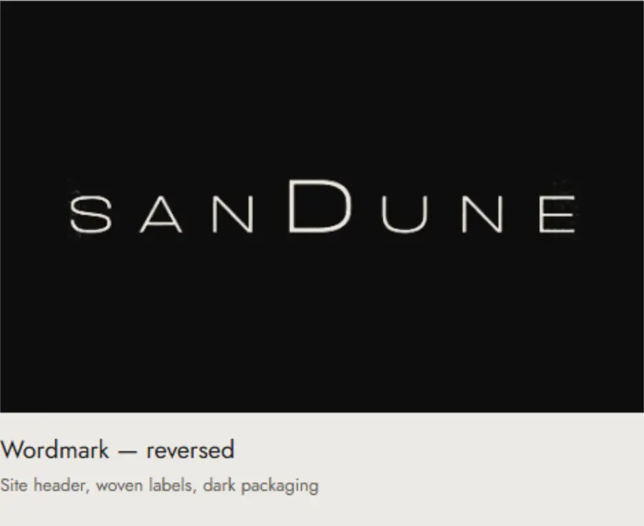 SanDune reversed wordmark