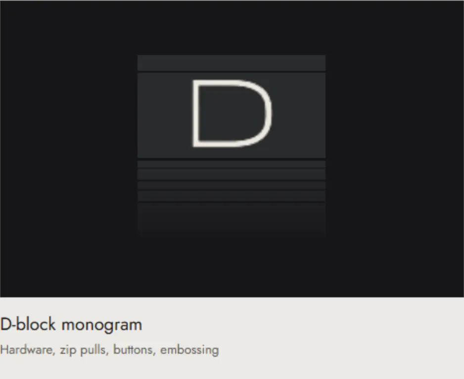 D-block monogram